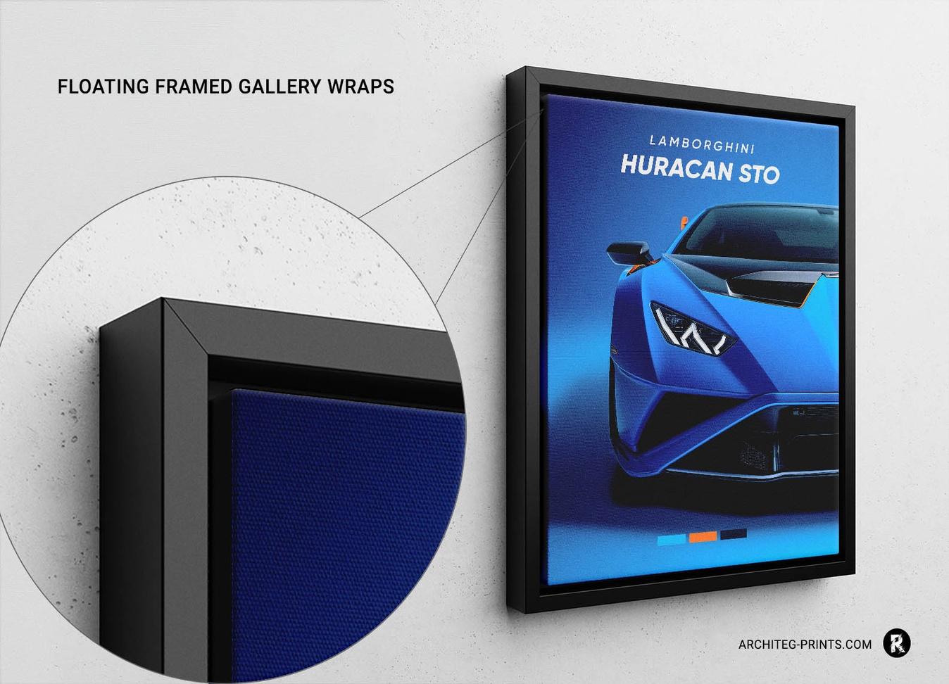 Lamborghini Huracan STO blue - Sport Car Poster Print | Architeg